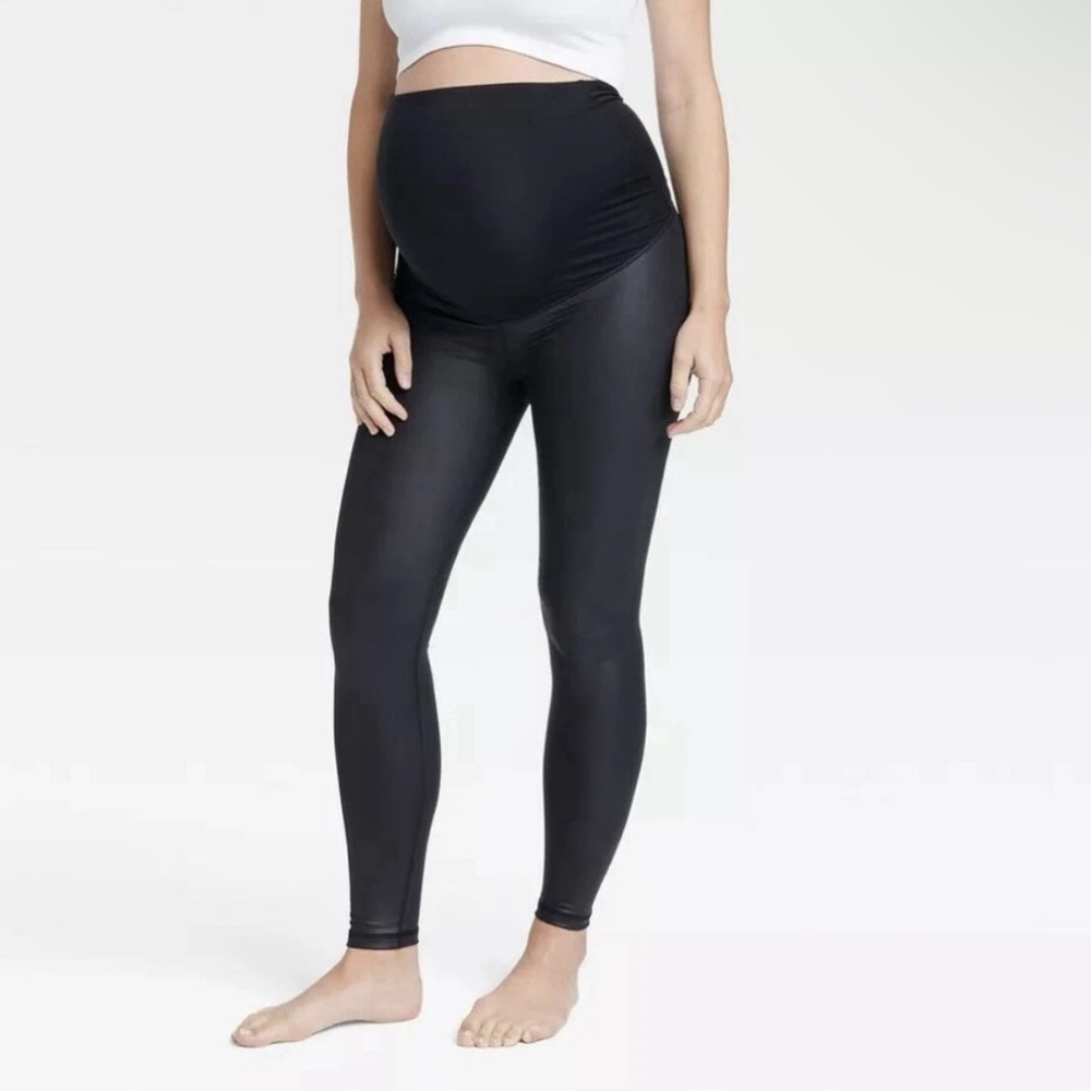 Isabel by Ingrid and Isabel‎ Maternity Active High Gloss Leggings, Size M, NWT